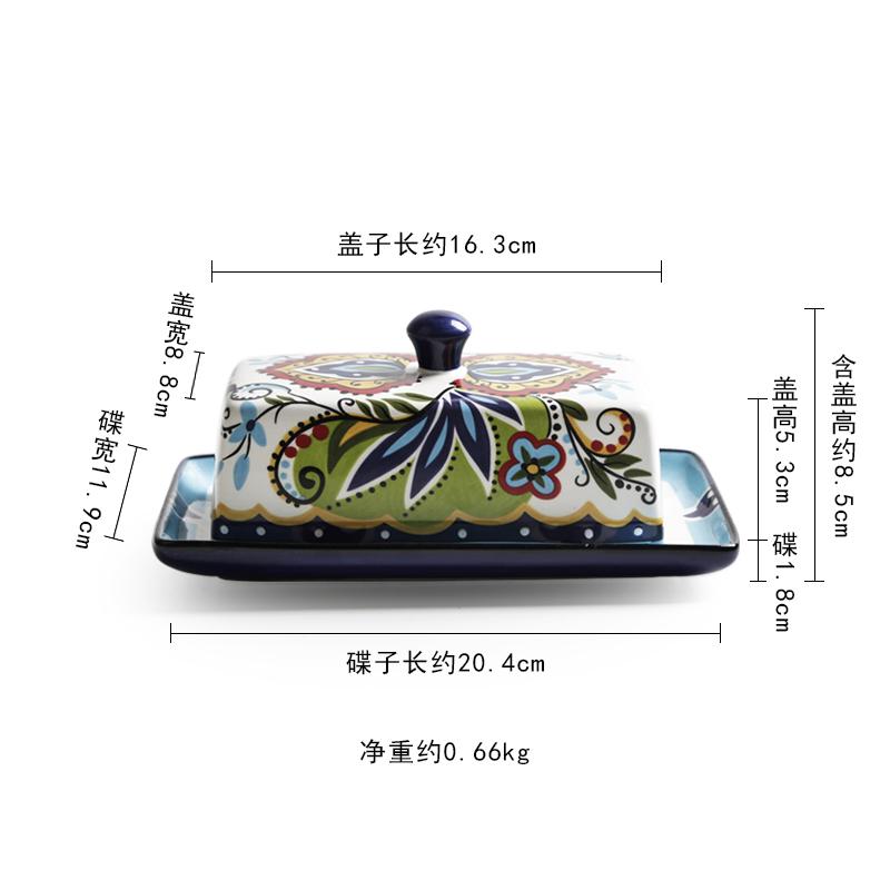 

Керамическая масленка с крышкой для европейского и американского производства, инвентарь для масла, форма сердца, масленка, сырница, коробка для хранения столовых приборов.