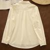 Korean Style Autumn Casual Doll Collar Long Sleeve Shirt