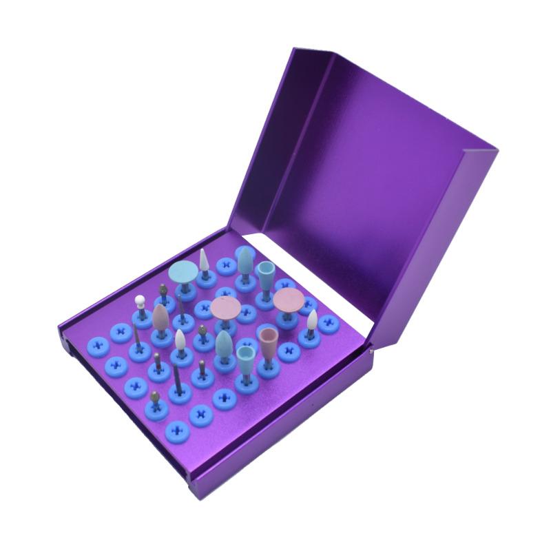 Dental 40 Holes Burs Metal Holder  Cleaning Stand Autoclave Sterilizer For High/Low Speed Dental Burs
