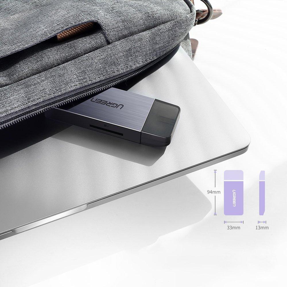 Ugreen All-in-One USB 3.0 Multi-Card Reader, Supports SD/ MicroSD/ CF/ MS, Model 50541 - Gray