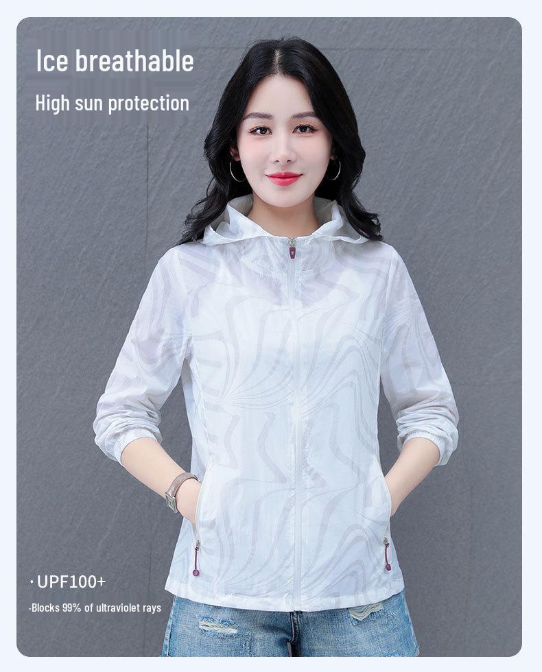 Women's Lightweight Summer UV Protection Ice Silk Jacket - Breathable, Quick-Drying, Loose Fit