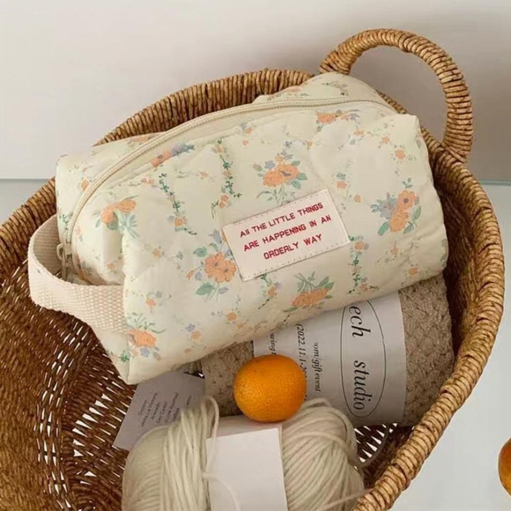 

Zipper Floral Cosmetic Bag Storage Organizer Portable Toiletry Case Girls Style 3