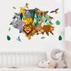 2 Sheets/set Waterproof Background Decor Decals Cartoon Wallpaper Animal Wall Stickers  Dormitory