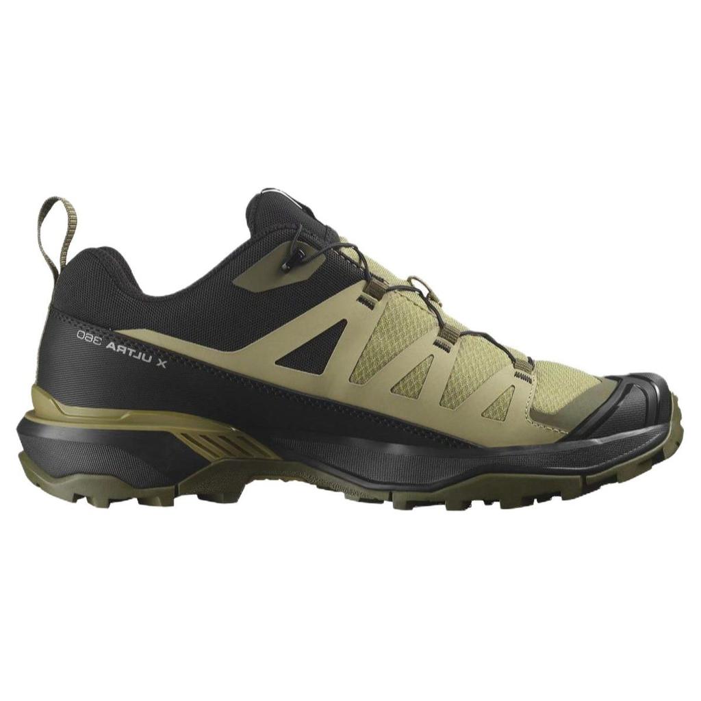 SALOMON X Ultra 360 Round Toe Non-Slip Low-Top Hiking Shoes Men Hiking Shoes Green Black 474560