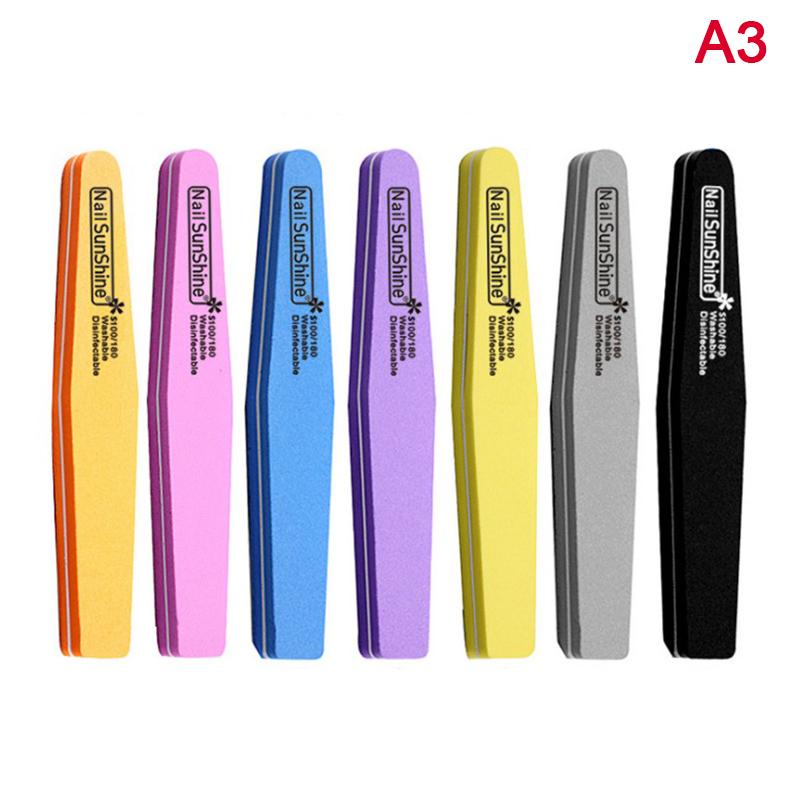 Набор из 10 шт., моющаяся шлифовальная губка, пилочка для ногтей, буфер 100/180, полировка, шлифовка