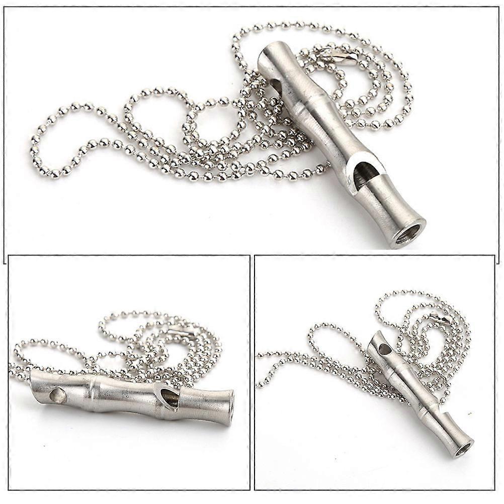 Metal Dog Training Whistle for Silent Training with Chain