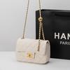 New Stylish Retro-inspired Quilted Chain Bag, Small Gold Ball Shoulder/crossbody Bag