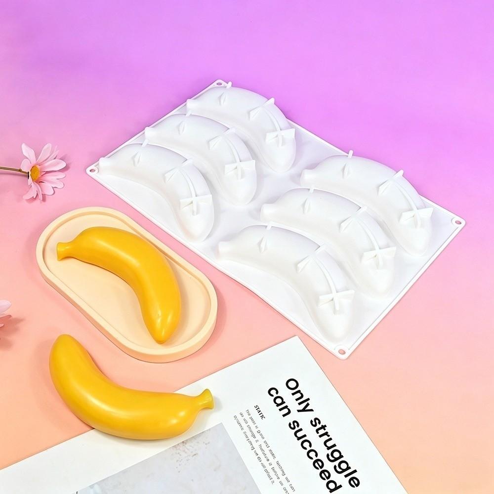 Food Grade Silicone Banana Mousse Cake Mold Banana Shaped Baking Mold  Chocolate Pudding
