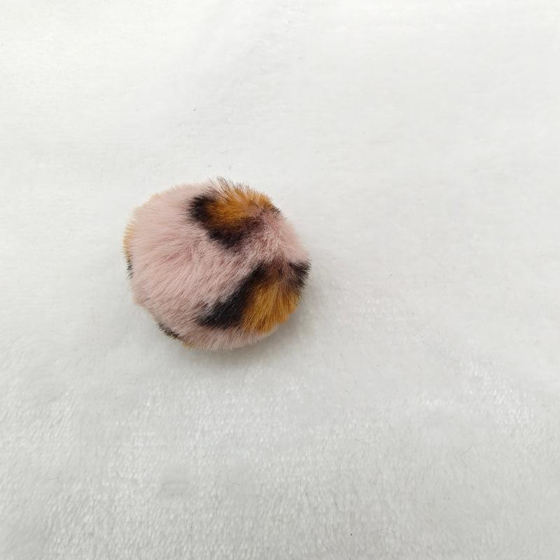 Leopard Print Faux Fur Pompon - Trendy 4mm Artificial Fur Ball for Jewelry and Hanging Accessories.
