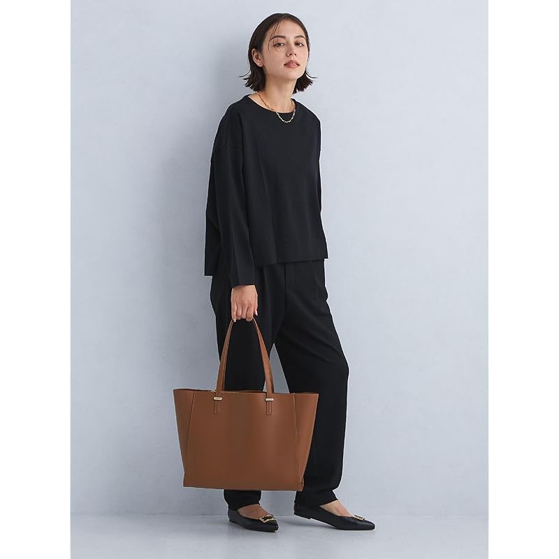 [United Arrows green label Relaxing] WEB limited One point simple Tote bag (with soft PC bag) / A4 commute 35321991289 2500 MD.BROWN(25) FREE
