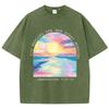 His Mercies Are New Every Morning Printed Washed TShirt Women Cotton Tops Street Distressed ONeck T Shirt Summer Woman Clothes