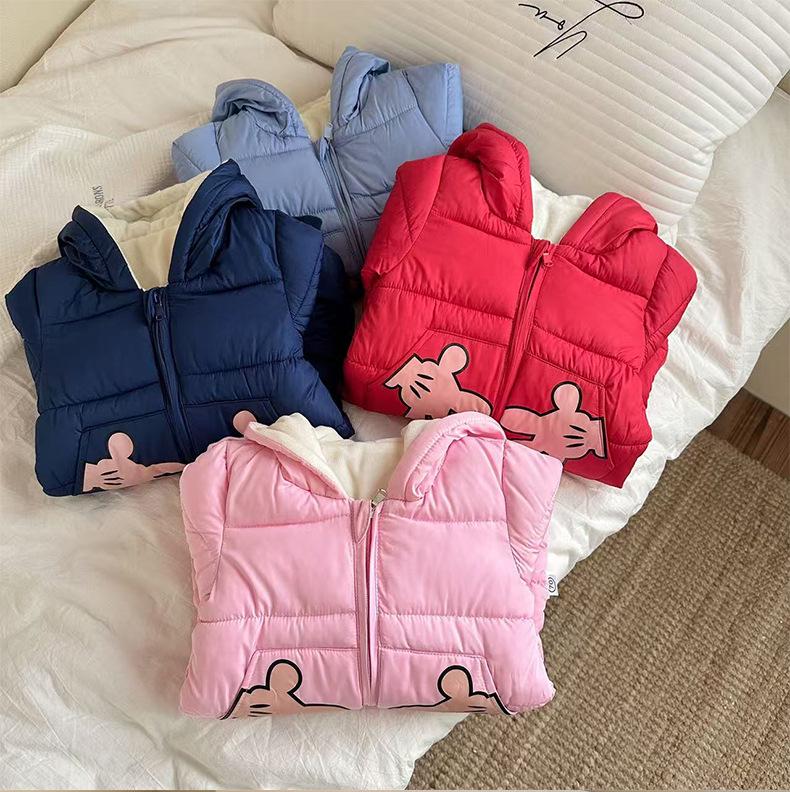 Baby Winter Kap met Cartoon en Dons Katoen Eendelig Rompertje