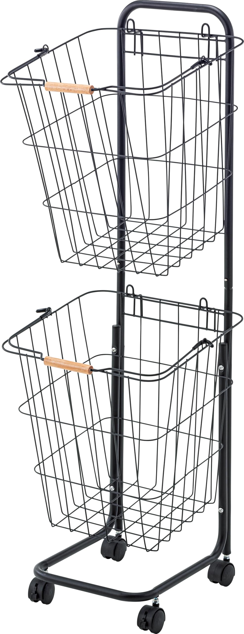 

Azumaya Basket Wagon LFS-881BK, Black, 37cm W x 40cm D x 107cm H