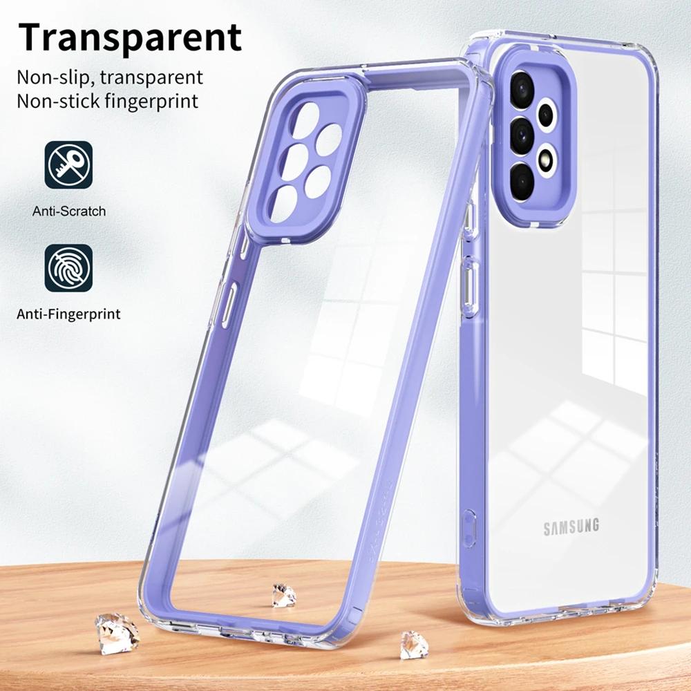 A52S 5G Phone Case for Samsung Galaxy A13 A23 A33 A53 A73 A32 A52 A51 A04 A14 A24 A34 A54 A25 Cases Bumper Protector Clear Cover