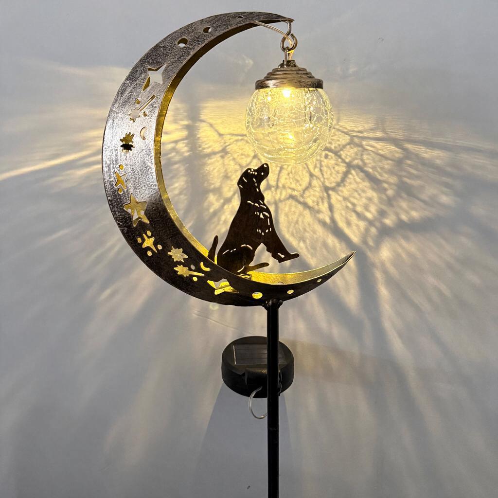 Solar Powered Garden Stake Lights Outdoor Decorative Iron Art Landscape Lamps for Patio Yard Pathway Ambient Lighting