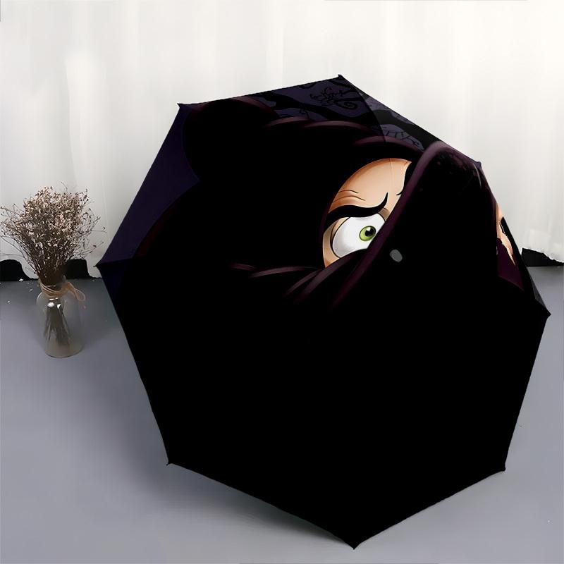 Witch, Forest Themed Automatic Opening and Closing Umbrella, Brightly Colored 8-rib Portable Umbrella, Suitable for Men and Women, A Perfect