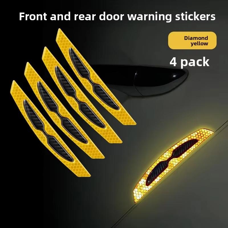 Reflective Car Sticker for Bumper Door Wheel Brow Anti-scratch Protective Stickers Car Body Anti-collision Night Warning Sticker