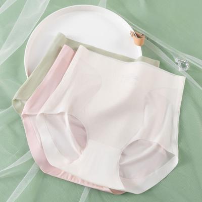Ice Silk Panties Women's Underwear Antibacterial Crotch Breathable Quick Dry No Trace High Waist Sexy Panty