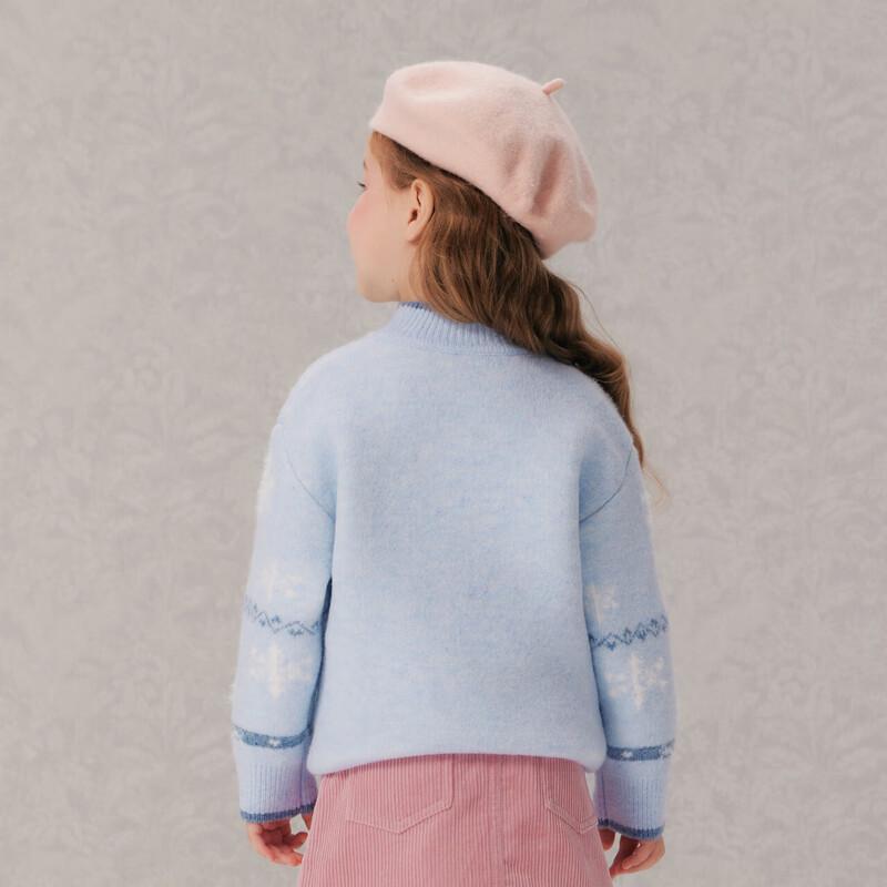 

DEESHA Girls Winter Fleece-Lined Round Neck Sweater 90