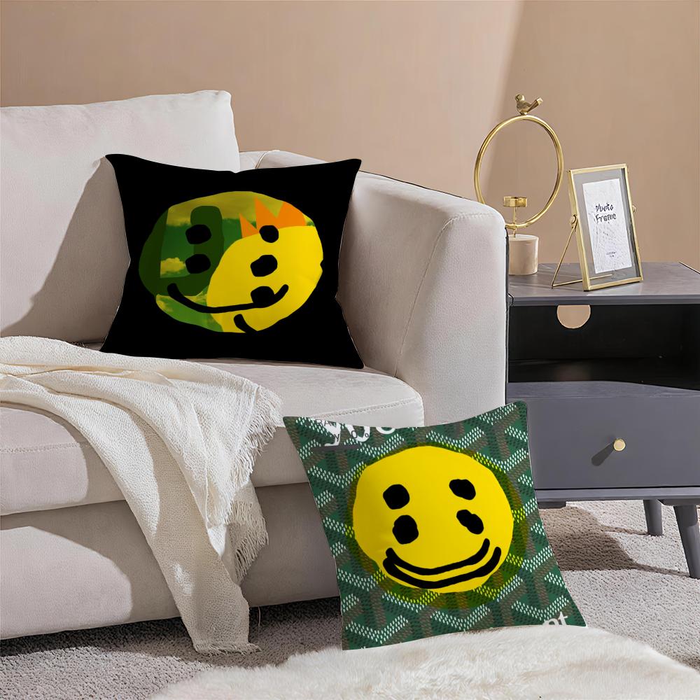 Luxury Smile C-Cpfm Cushion Cover Anti-dustmite Pillowcase Invisible Zipper Silky Short Plush Sofa Cushion Cover