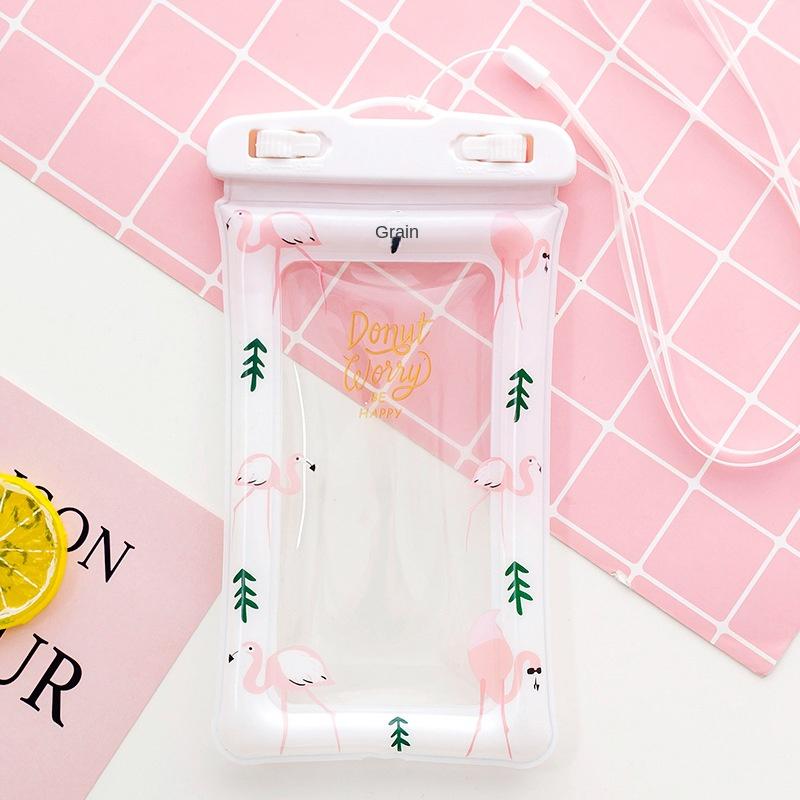 Large Cartoon Mobile Phone Waterproof Bag Touchscreen Swimming Diving Cover Rider Takeaway Rainproof Case Sealed Bag with Airbag