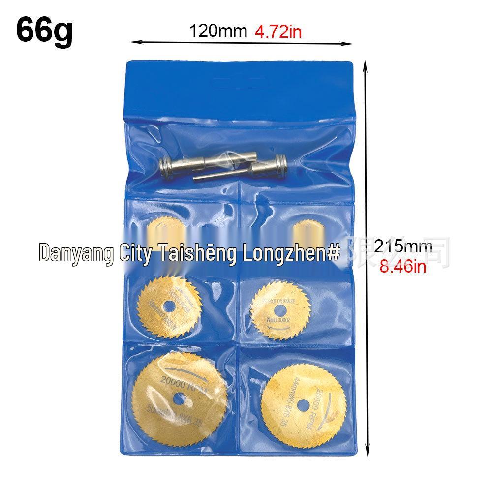 6-Piece Circular Saw Blade Set for Woodworking & Metal Cutting, 3.17mm Hand Drill & Electric Grinder Blades