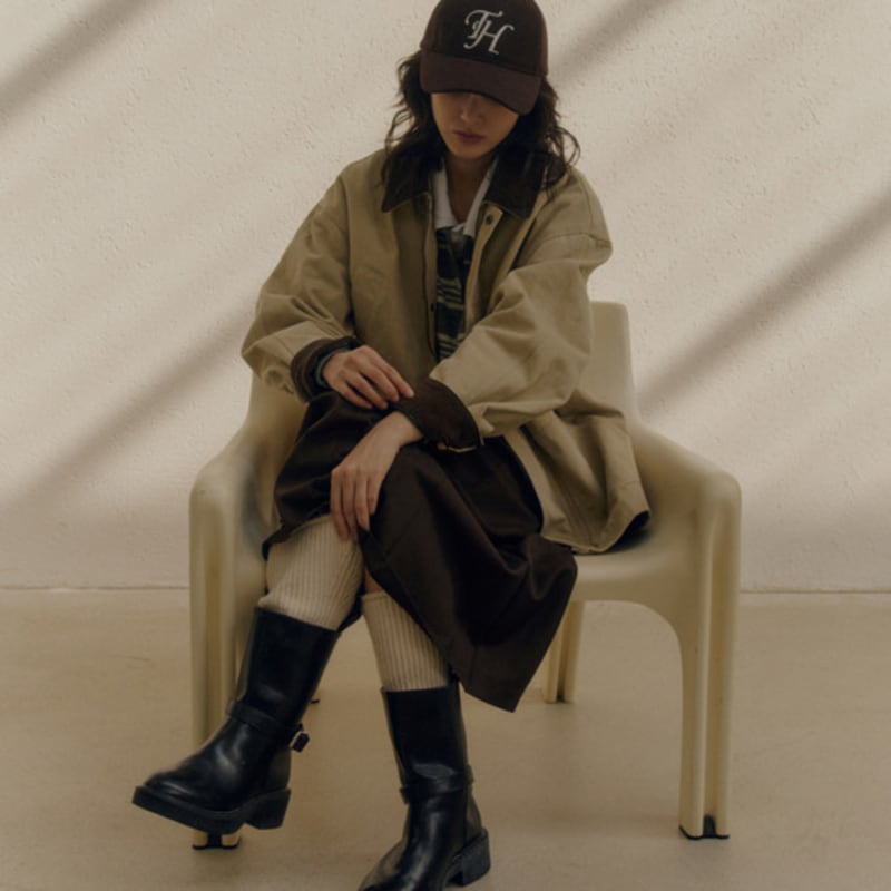 TRAFFIC HARMONY WOOL BLEND TH APPLIQUE LOGO DEEP-FIT BALLcap_brown