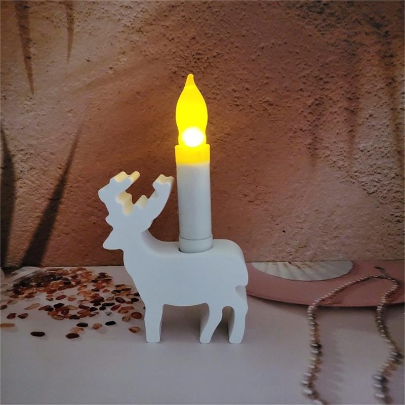 Moose Candle Holder Silicone Molds Reindeer Candlestick Silicone Mould For Epoxy Resin Christmas Holiday Decoration