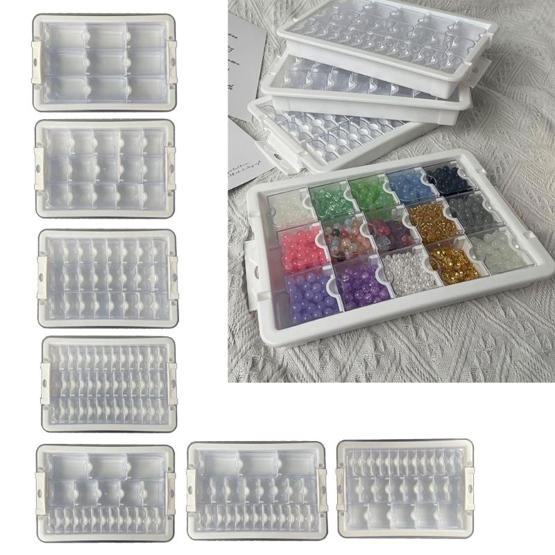 Bead Organizers Case with Multiple Compartments Home Accessory Supplies for Jewelry Making Sturdy Storage Container