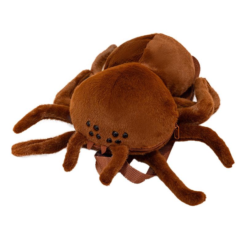 

35CM Realistic Spider Plush Insect Backpack Cartoon Anime Spider Backpack Doll Children s Spider Doll Shoulder Bag Gift 35cmX30cm коричневий