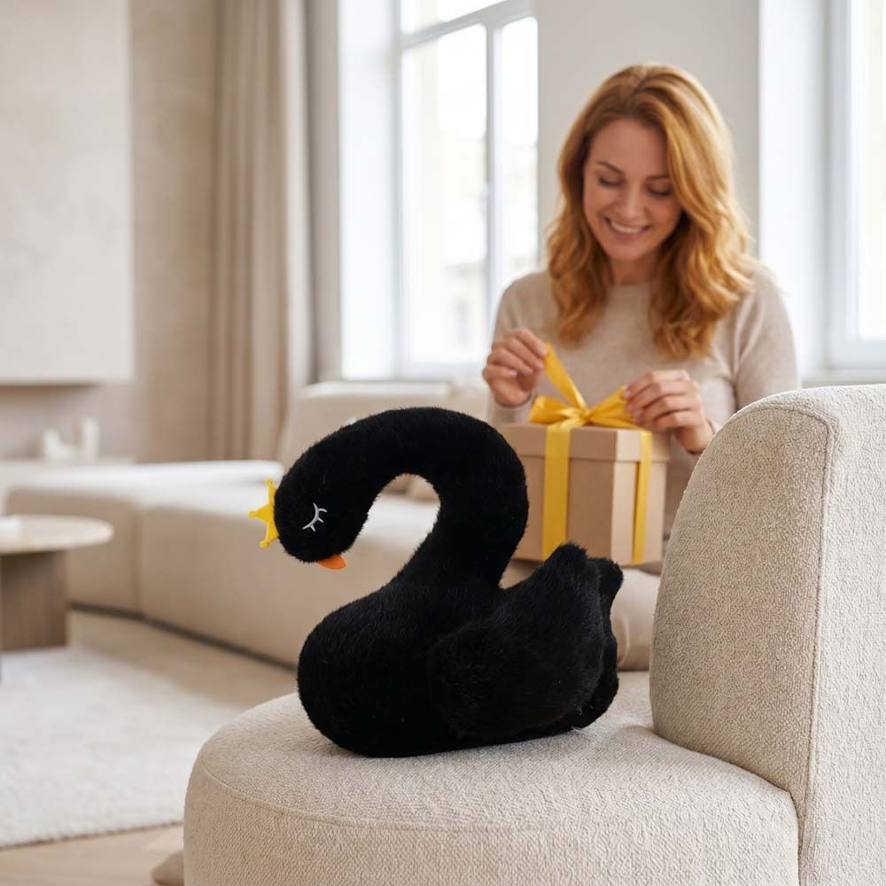 Realistice White Goose Plush Toys Soft Material Desktop Companion Desktop Decoration