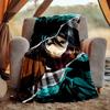 Eren Mikasa Flannel Blanket Soft Warm All-Season Throw, Design for Camping, Car Travel, Hiking Sofa, Bed, Office Perfect Gift for Parties