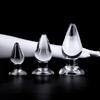 Jumbo Transparent Anal Plug Set: Large, Medium, Small High-Clear Beads