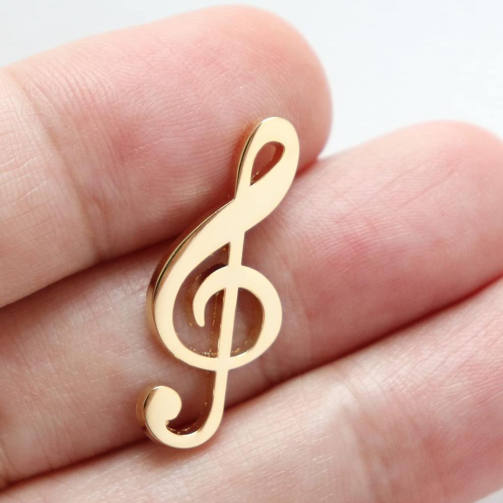 Treble Clef Pin Musical Symbol Design Pin Gold Badge, Badge,
