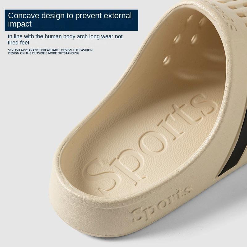 Matching Couple Hole-Pattern Sandals - Waterproof & Breathable Slip-On Slides for Summer, Lightweight Unisex Outdoor Beach Footwear with Flat Sole