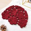 Ethnic Style Crochet Bucket Hat Basin Hat Beanies Cute Hollow Flower Knitted Hat  Girls