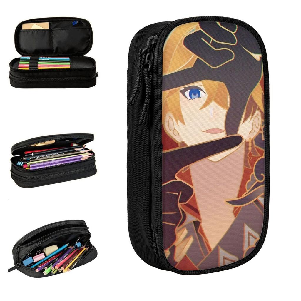 Childe Tartaglia Genshin Impact Pencil Case Cute Pen Holder Bag Girl Boy Big Capacity Students School Gift Pencil Pouch