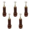 5Pcs Electric Guitar Bass 6.35mm Socket Long Threaded Socket Cylinder Input Output Plug Sockets Guitar Accessories