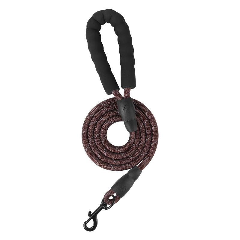 New reflective round rope dog outdoor leash pet leash multi-color medium and large dog walking rope leash