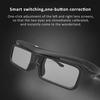 GetD GL1600 3D Glasses High Transmittance Active Shutter Black Clear Picture Movie Glasses for DLP LINK 3D Projectors