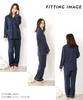 ON NISHIKI Long Sleeve Open Smooth Top and Bottom Long Loungewear Women's Pajamas, Front, Spring/Autumn, 100% Cotton, Skin-Friendly Material, Stretch,