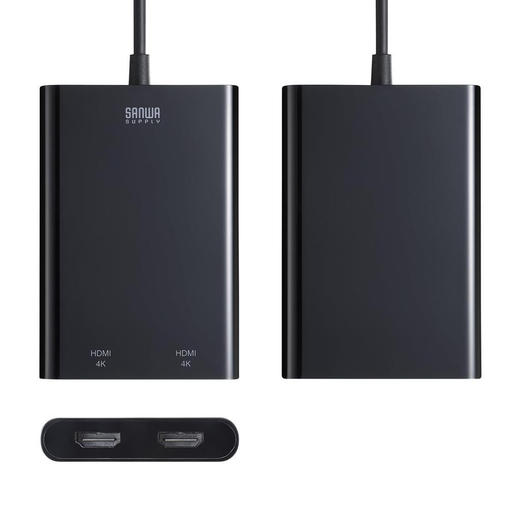SANWA SUPPLY Display Adapter X 2 Screen USB-HDMI (4K Output) USB-CVU3HD6