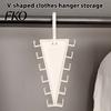 360 Degree Rotating Hook V Shaped Double-Sided Closet Organizer, Multi-Layer Vertical Hanger, with Scarf Hanger 12 Non-Slip Hooks Storage