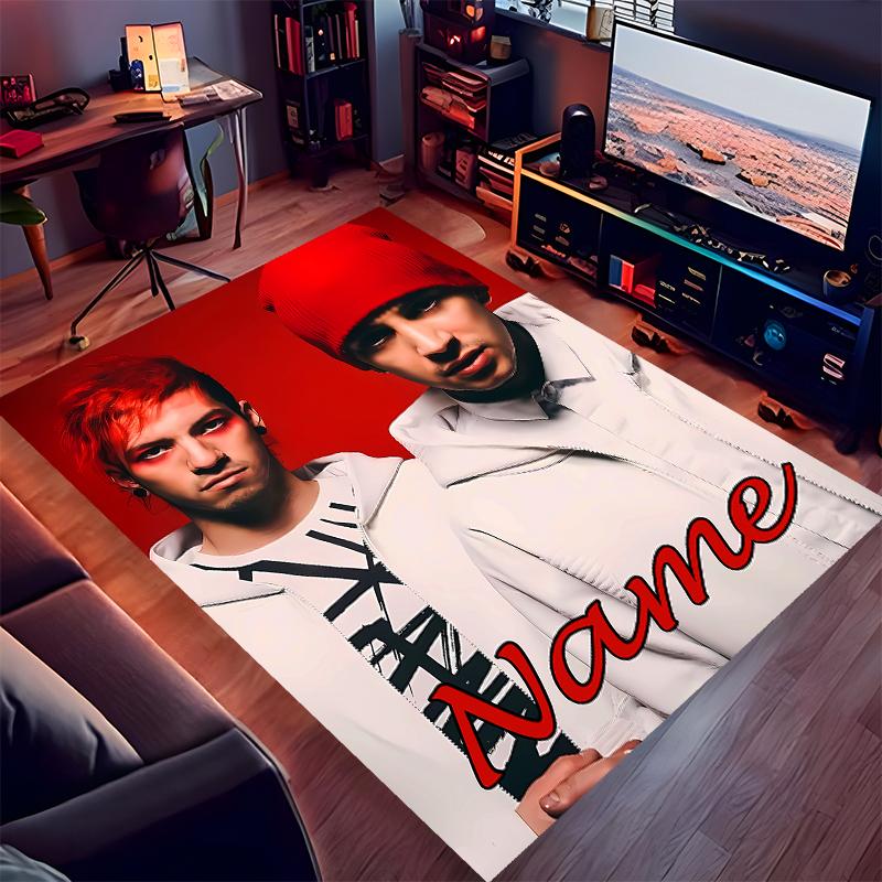 Custom personalization twenty one pilots Print Area Rug - Soft, Washable Non-Slip Indoor Mat,Living Room,Home&Office Decorative Rug