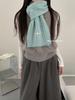 Autumn and winter warm old money style quality wool scarf women's atmosphere white soft waxy couple warm knitted scarf men