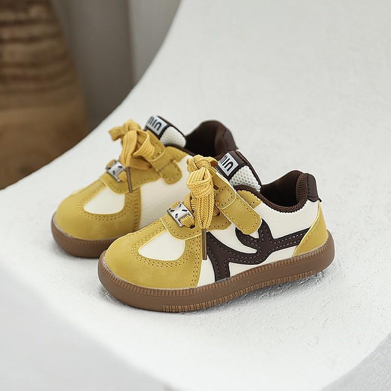 Kids Slip-On Casual Sneakers Boys Girls Soft Rubber Sole Lightweight PU Upper Toddler Low-Top Shoes