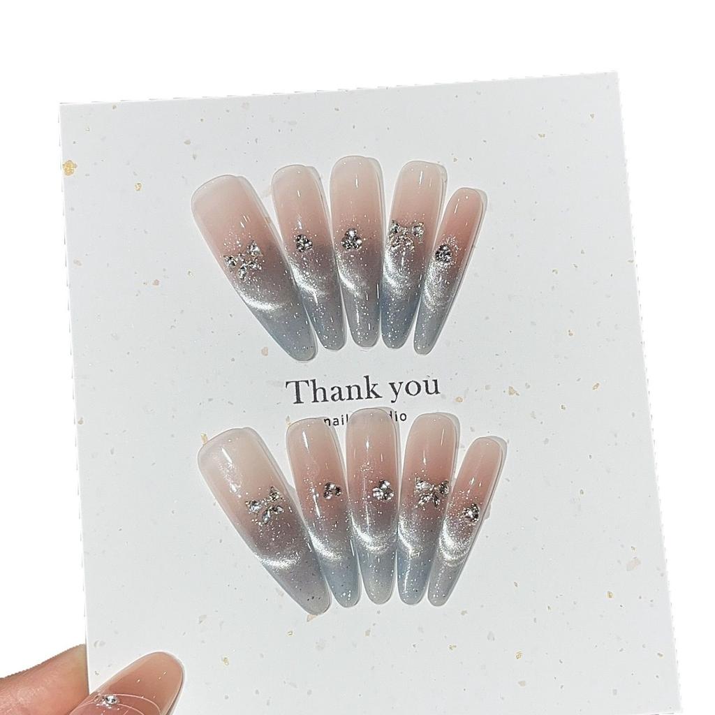 Rökig och Blå Drömsk Atmosfär, Fina Glittrande Blå Toner, Franskt Leende, Cat Eyes Utsökt Patch, Borr Bär Armor