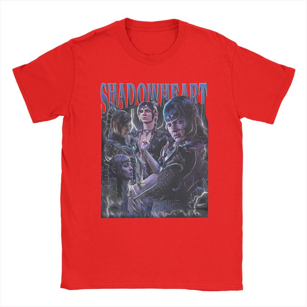 Novelty Shadowheart BG3 T-Shirts for Men Crewneck Cotton T Shirt Short Sleeve Tee Shirt 4XL 5XL 6XL Tops