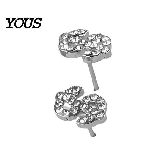 Compact Ear Studs 1 Pair Rhinestone Money Stud Earrings for Women, Glittering Shiny Hypoallergenic Sign Earrings, Jewelry Gift Teens Girls,