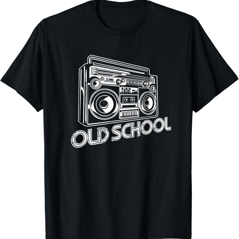 Old School Boombox 80s Rap T Shirt Shirt - Men s Summer Cotton Graphic Tee S разноцветный